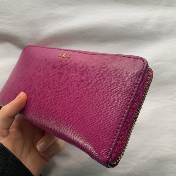 Purple Lauren Ralph Lauren long zip wallet - Picture 2 of 8
